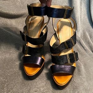 Charlotte Olympia Leather Sandals size 10/ IT 40